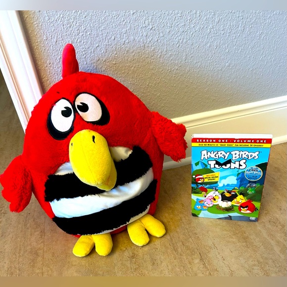 Plush Koo koo Birds Angry Birds sound large 14” plush with DVD - Picture 1 of 9